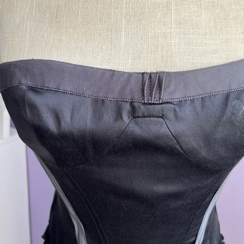 BCBGMAXAZRIA Runway corset pleated lace mini strapless dress - Picture 13 of 15